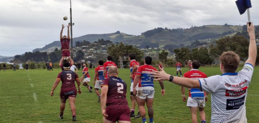 Harbour beat AU 48-27 today at Watson Park in Port Chalmers. Photo: Max Quinn