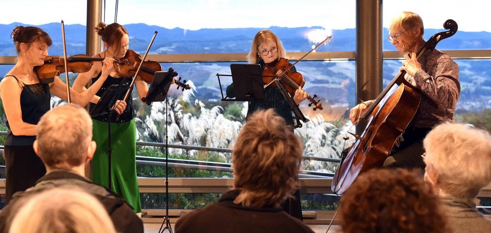 The New Zealand String Quartet’s performance at Orokonui Ecosanctuary last year, with its...