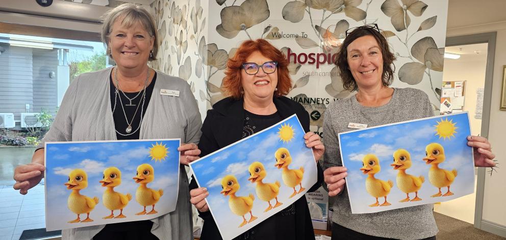 Preparing for Hospice Awareness Month are (from left) Hospice South Canterbury clinical nurse...