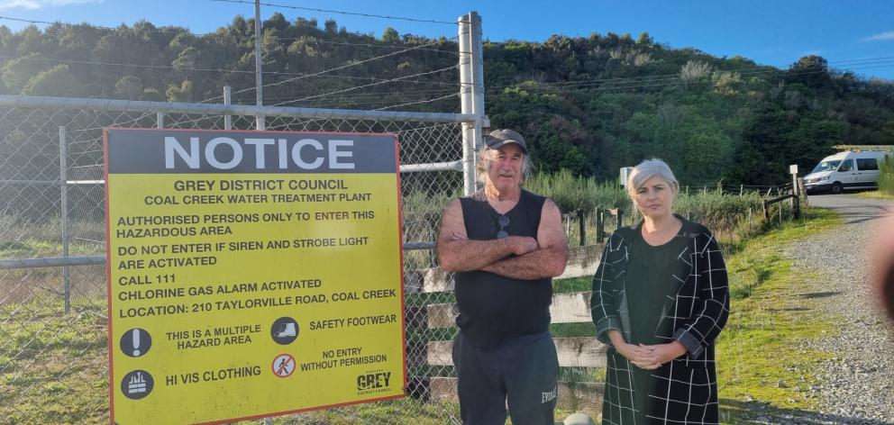 Mayor Tania Gibson, with Adrian van Dorp, is worried about the district's water supply. Photo:...
