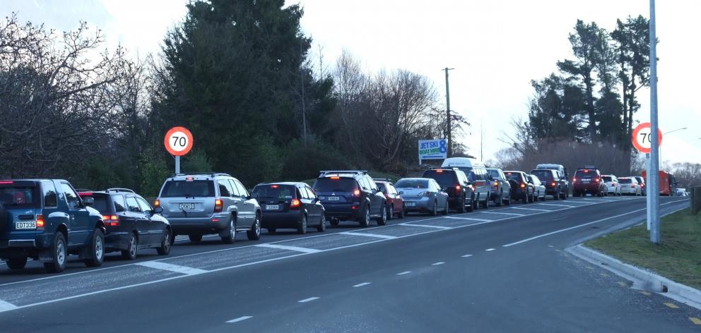 Traffic gridlock in Queenstown. PHOTO: ODT FILES