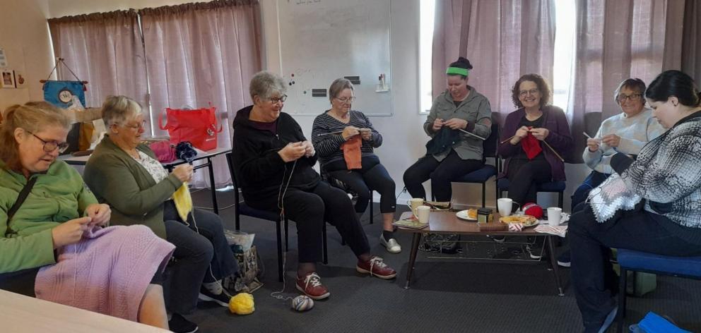 Knitters from the Rakaia and Methven knitting groups will join together on June 14. PHOTO:...