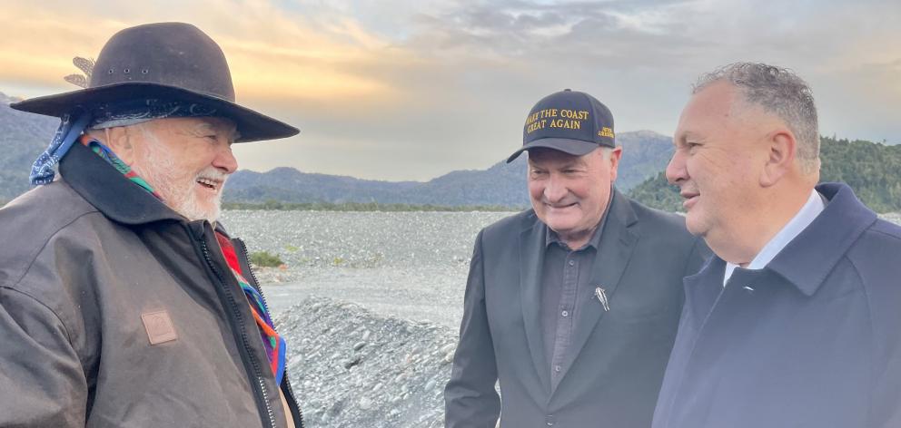 Wanganui River Rating District chairman Jon Sullivan, left, Allan Birchfield, of West Coast...