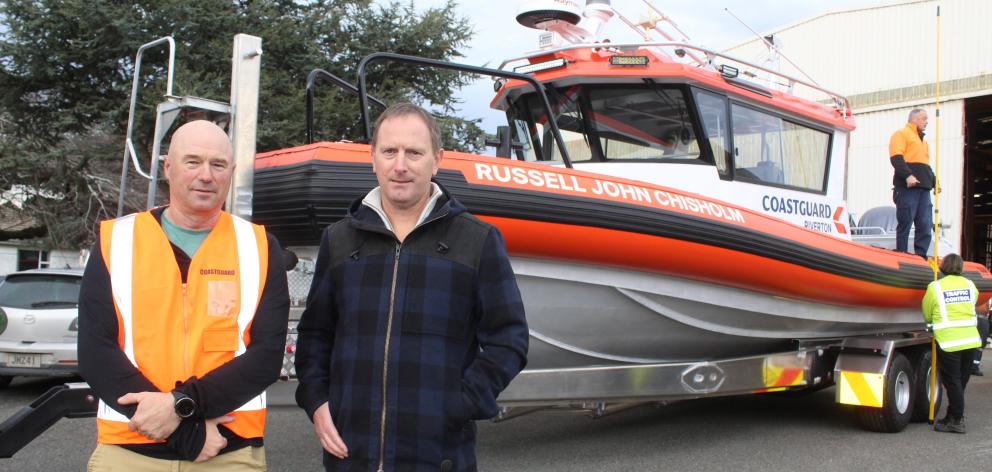 Riverton Coastguard skipper and chairman Ross McKenzie (left) and Gough Bros manager Nick Morris...