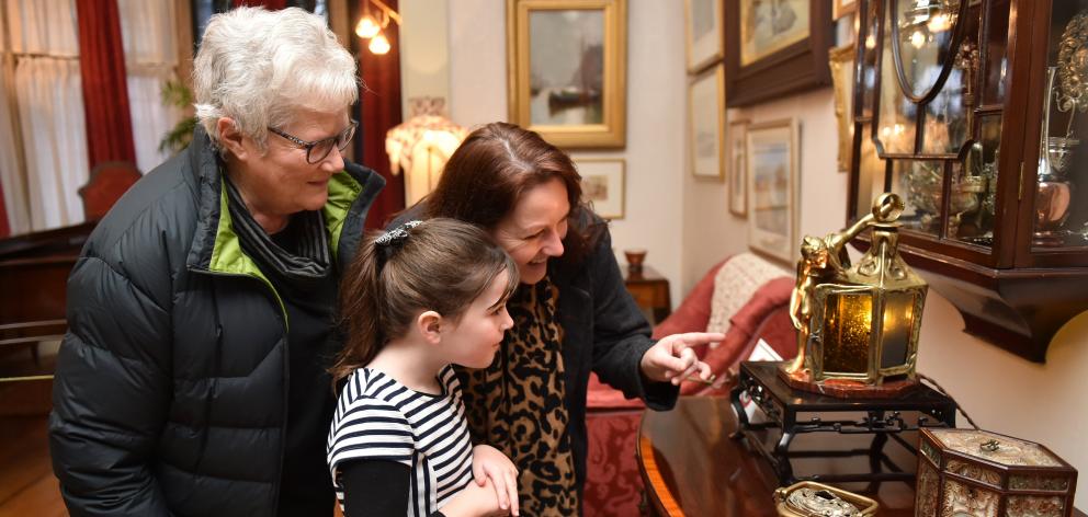 Lynda Short, left, with daughter Catherine Short, and granddaughter Grace Thompson, take a tour...