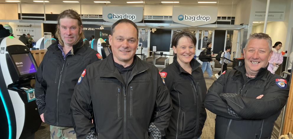 Pictured at Queenstown Airport before flying out to Manitoba, Canada, as part of a Fire and...