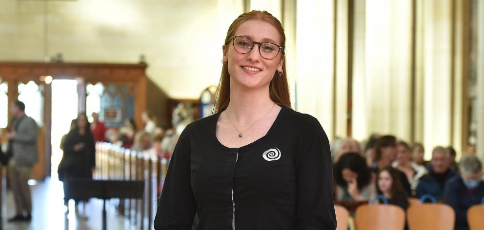 Former Columba College and University of Otago student Rosie Auchinvole after a performance at St...