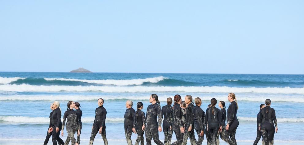 Dunedin dancers perform on St Clair Beach in "Saltlines for Sealion Women" in May, part of the...