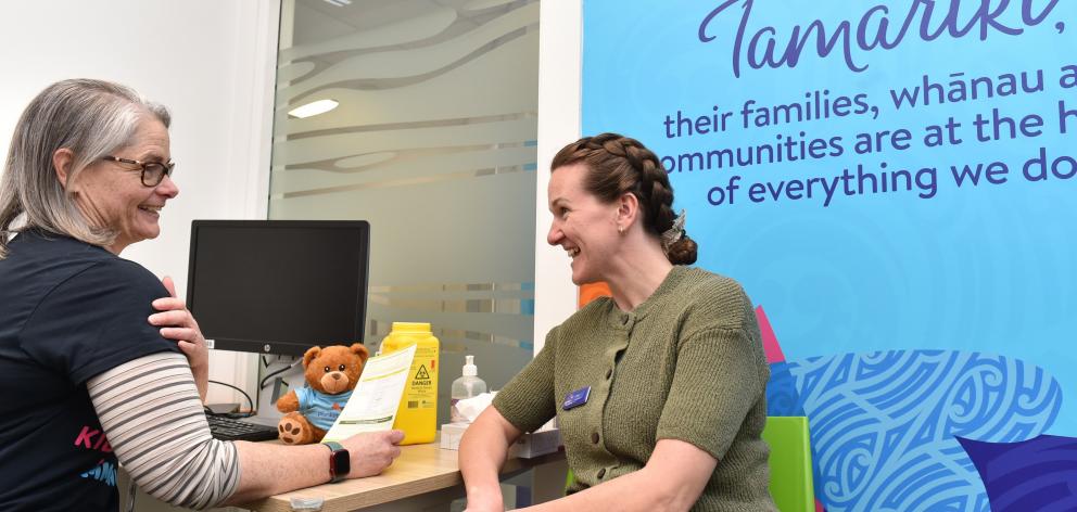 Plunket New Zealand immunisation service manager Bernadette Heaphy, of Wellington, trains Dunedin...