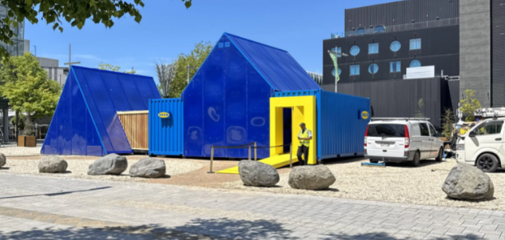 The IKEA pop-up in Cathedral Square. Photo: Supplied