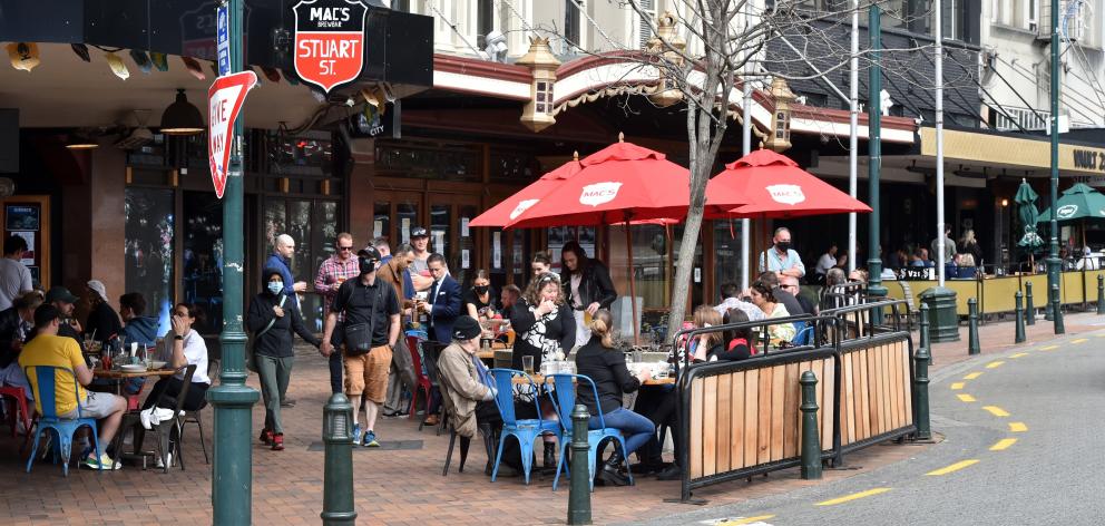 Bars in the Octagon, central Dunedin. PHOTO: GREGOR RICHARDSON