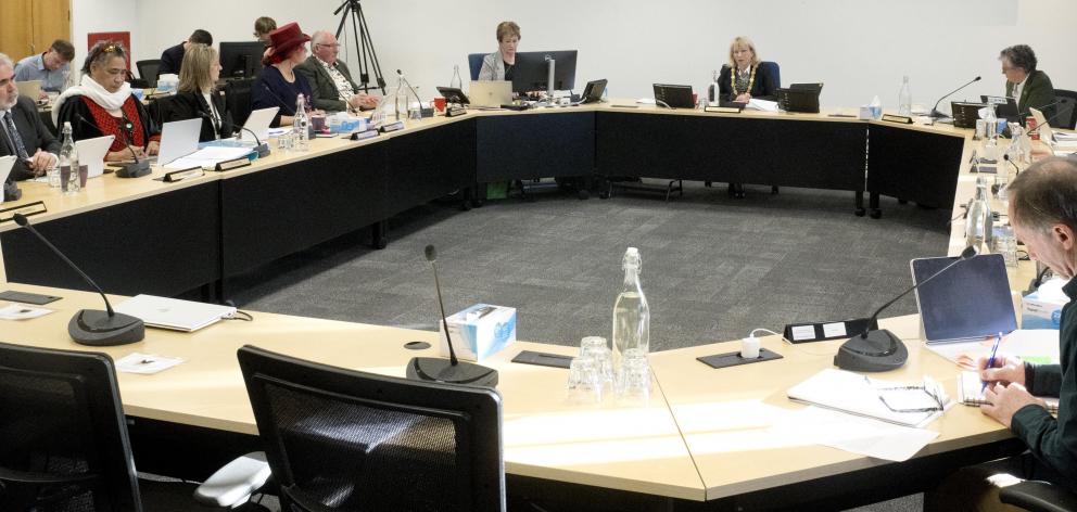 The Dunedin City Council considering its options. PHOTO: GERARD O’BRIEN