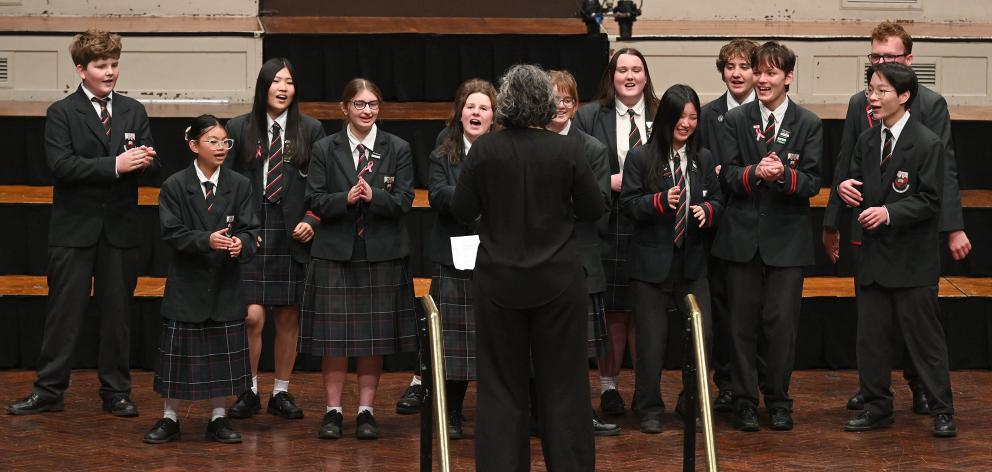 Valley Voices from Kaikorai Valley College, Dunedin perform.