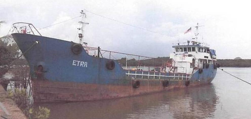 The rusty tanker was crammed with illegal migrants. Photo: Royal Malaysia Police