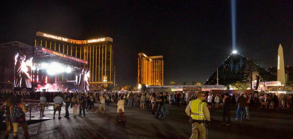 The grounds are shown at the Route 91 Harvest festival on Las Vegas. Photo: Reuters