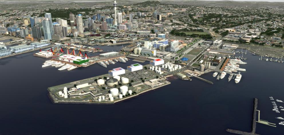 ARL have spent five days bringing together a video which shows what the waterfront would look like if the current preferred option was approved. Photo: Animation Research Limited