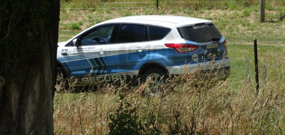 A security car at the venue. Photo: Tim Miller 