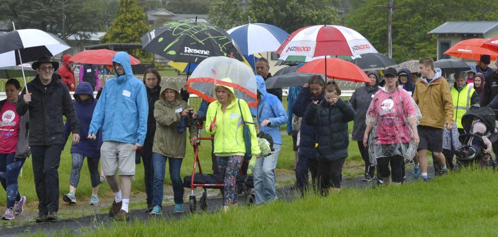 About 200 people turned out to the Walk 2 D'Feet in Mosgiel yesterday, held at the Wingatui...