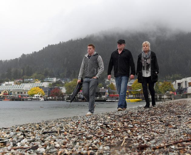 Mitch Gameren's family (from left) - brother Brett, father Paul Gameren and mother Adrienne Bray....