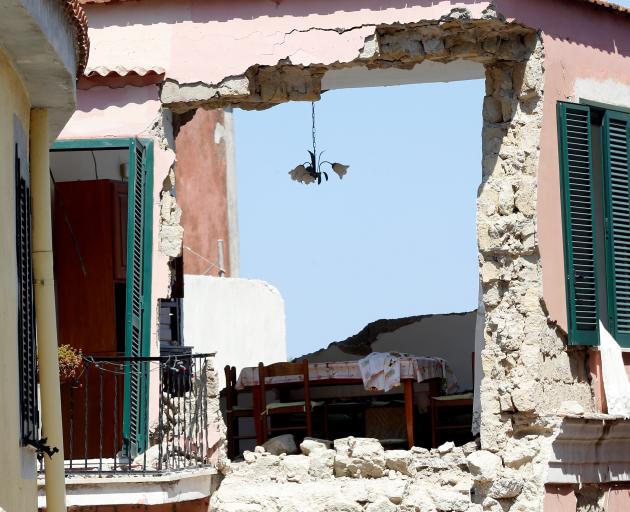 Most of the damage was in the high part of the volcanic island. Photo: Reuters