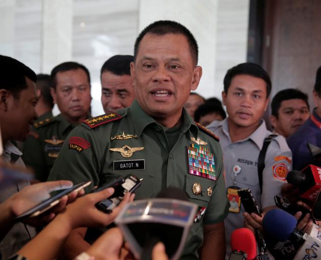 General Gatot Nurmantyo was stopped on Saturday from boarding an Emirates flight to the United States, despite having a visa and an official invitation to a conference. Photo: Reuters 