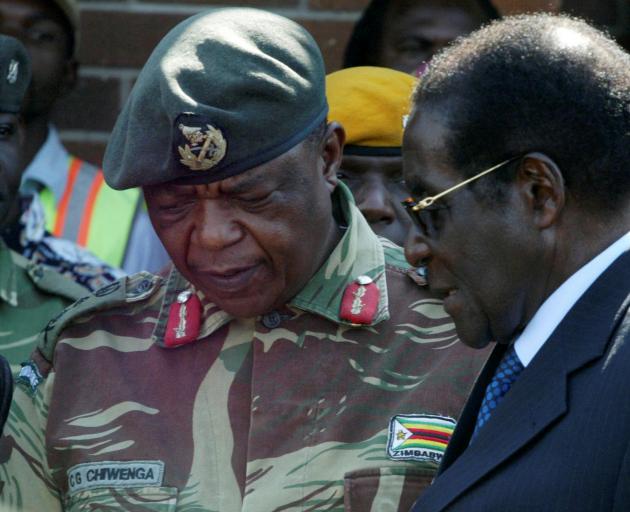 General Constantino Chiwenga with President Robert Mugabe. Photo: Reuters 
