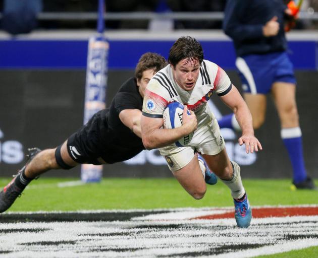 France's Henry Chavancy gets across the line.Photo: Reuters 