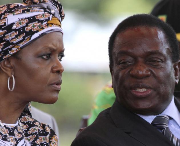 Grace Mugabe and Emmerson Mnangagwa. Photo: Reuters 