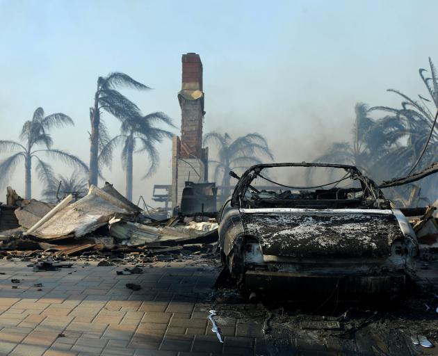 The remains of a home in Ventura. Photo: Reuters