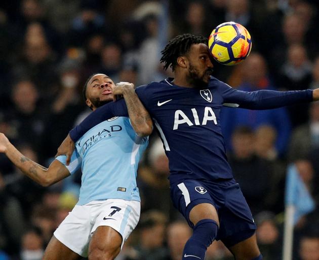Tottenham's Danny Rose (right) in action with Manchester City's Raheem Sterling. Photo: REUTERS...