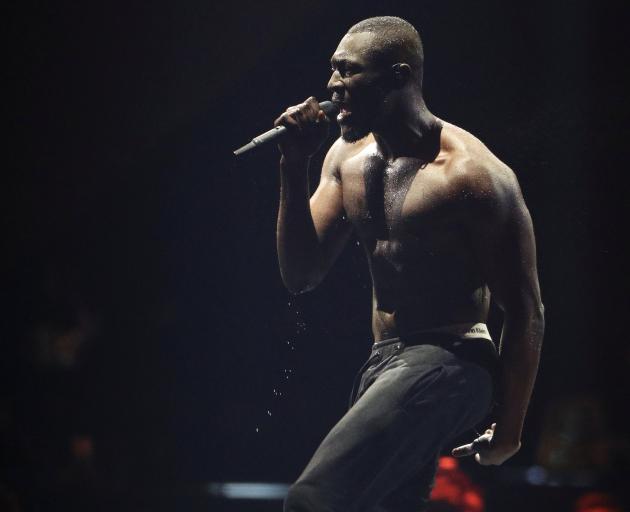 Stormzy performs at the Brit Awards at the O2 Arena. Photo: Reuters  