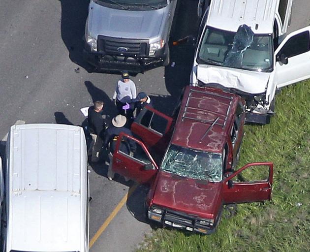 The suspect killed himself on a highway in Round Rock, north of Austin. Photo: Reuters 

