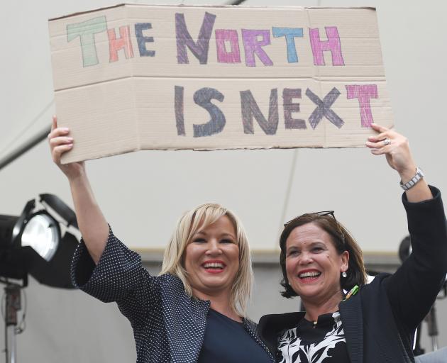 Sinn Fein leader Mary Lou McDonald and Michelle O'Neill leader of Sinn Fein in Northern Ireland....