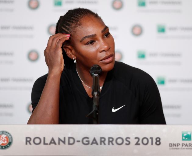 Serena Williams says she has a pectoral muscle injury after her third round victory. Photo: Reuters 