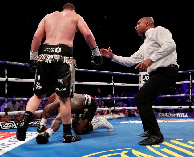 Joseph Parker did managed to knock down Dillian Whyte late in the bout. Photo: Reuters 