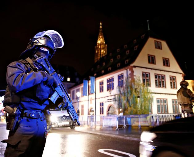 Central Strasbourg was put in lockdown. Photo: Reuters 