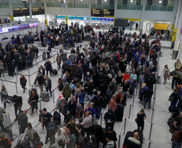 Drone sightings caused chaos last month at Gatwick, Britain's second busiest airport. Photo:...