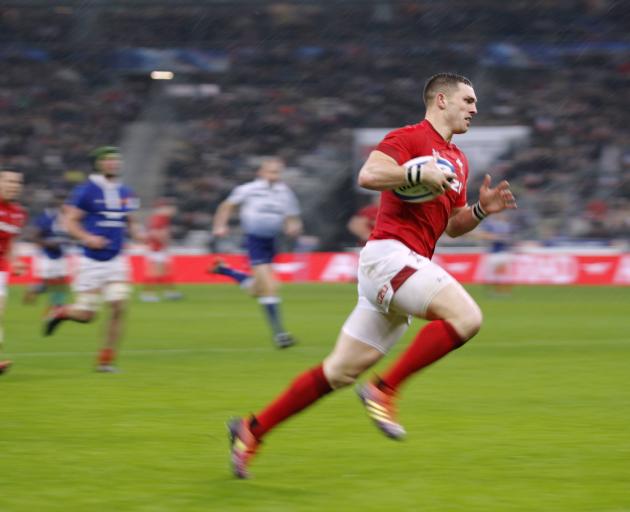 George North races off for Wales' second try. Photo: Reuters