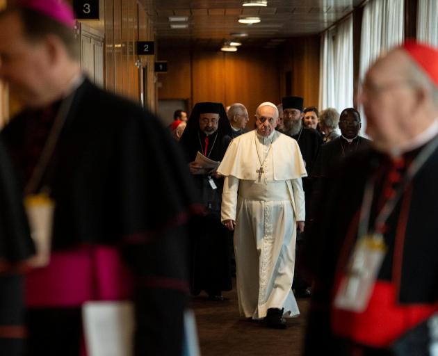 Pope Francis is to make a speech on Sunday, the final day of the conference. Photo: Vatican Media...