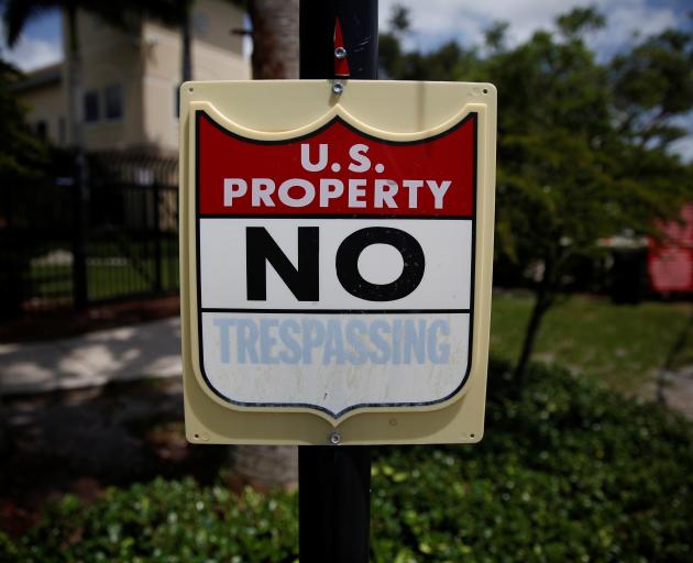 An anti-immigration sign near Miami in Florida. Photo: Reuters 