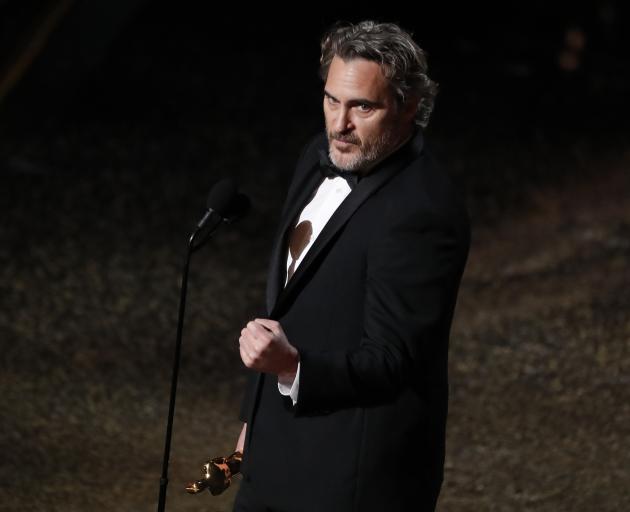 Joaquin Phoenix won best actor for Joker. Photo Reuters 