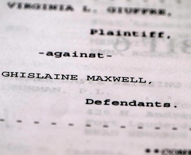 A deposition that British socialite Ghislaine Maxwell gave in 2016 relating to her dealings with the late Jeffrey Epstein. Photo: Reuters