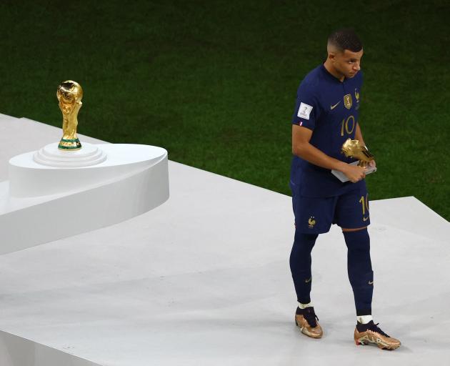 Kylian Mbappe won the Golden Boot, awarded to the World Cup's top goal-scorer, but missed out on...