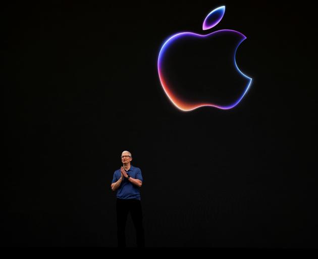 Apple CEO Tim Cook at its developer conference. The tech giant says it plans to differentiate...