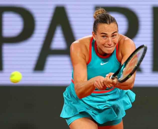 Aryna Sabalenka is seeking her first Roland Garos crown. Photo: Reuters