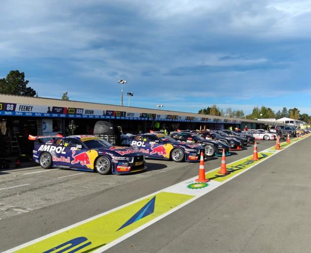 The Supercars arrived at Ruapuna on Tuesday. Photo: Euromarque Motorsport Park 