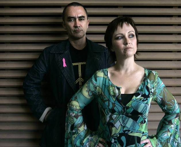 Grant Fell with singer Fiona McDonald. Photo: NZ Herald 