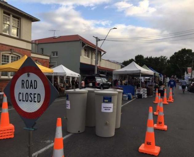 There are drinking water stations in around Martinborough Square for those visiting the fair...