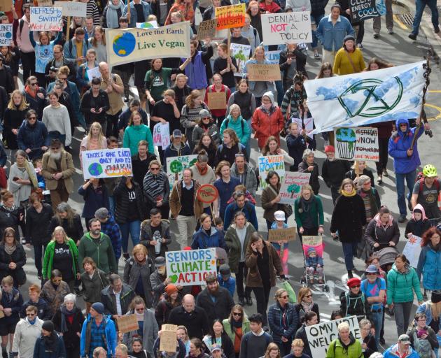 People of all ages took part in the Dunedin march in a show of support. PHOTO: GERARD O'BRIEN
