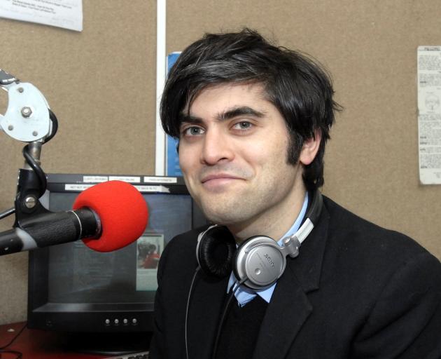The young mayoral candidate in 2010 at his day job as a Radio  One host. PHOTO: ODT FILES